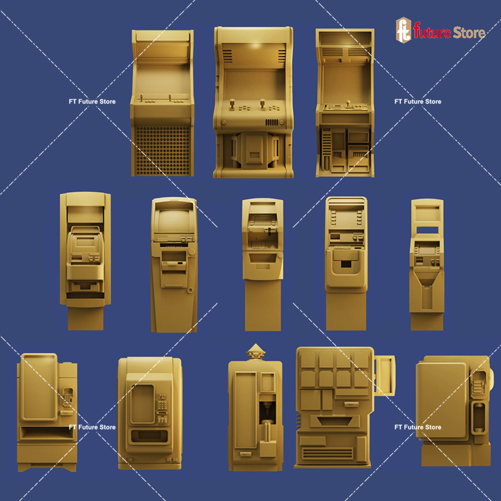 Arcade Games And Vending - 3D Print 1/64 Arcade Game Zelfbedieningsautomaat
